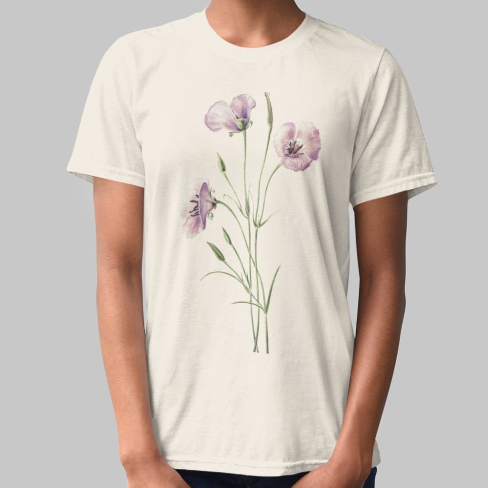 Splendid Mariposa Lily Floral Print Short Sleeve Graphic Tee T-shirt S M L XL